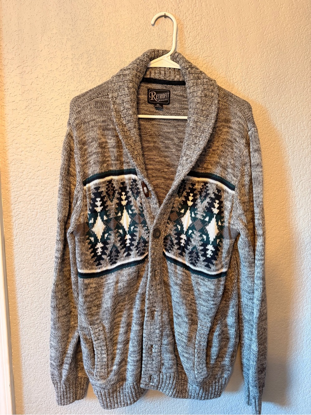 Retrofit Men’s Grey Cardigan